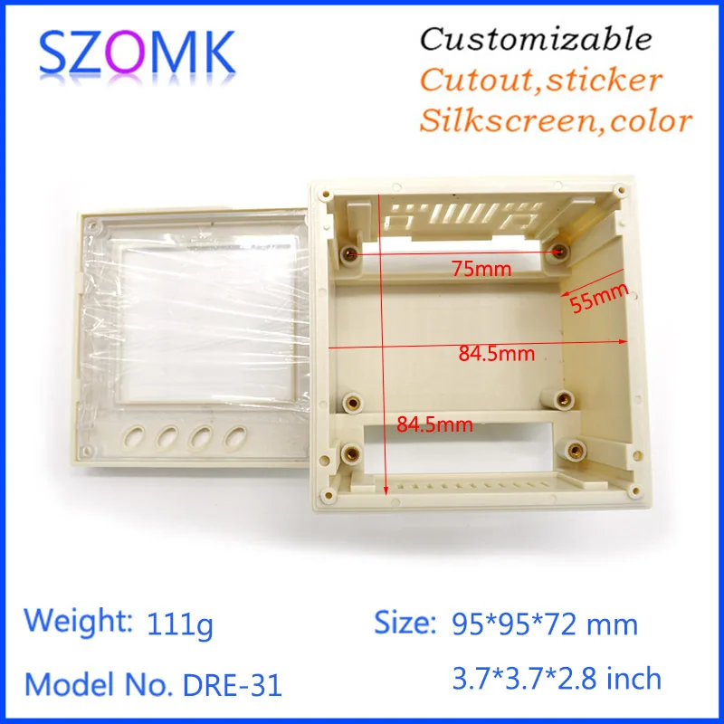 plastic box enclosure electronic LCD screen control box instrument enclosure junction housing szomk project box (9).jpg