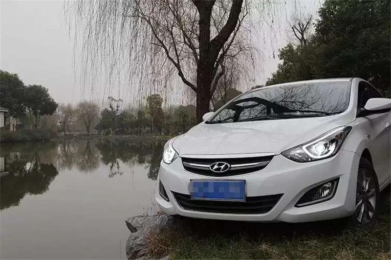 VLAND фабрика для автомобиля фара для Elantra фар 2012 Elantra светодиодный фар H7 ксенона с дневной свет и сигнала