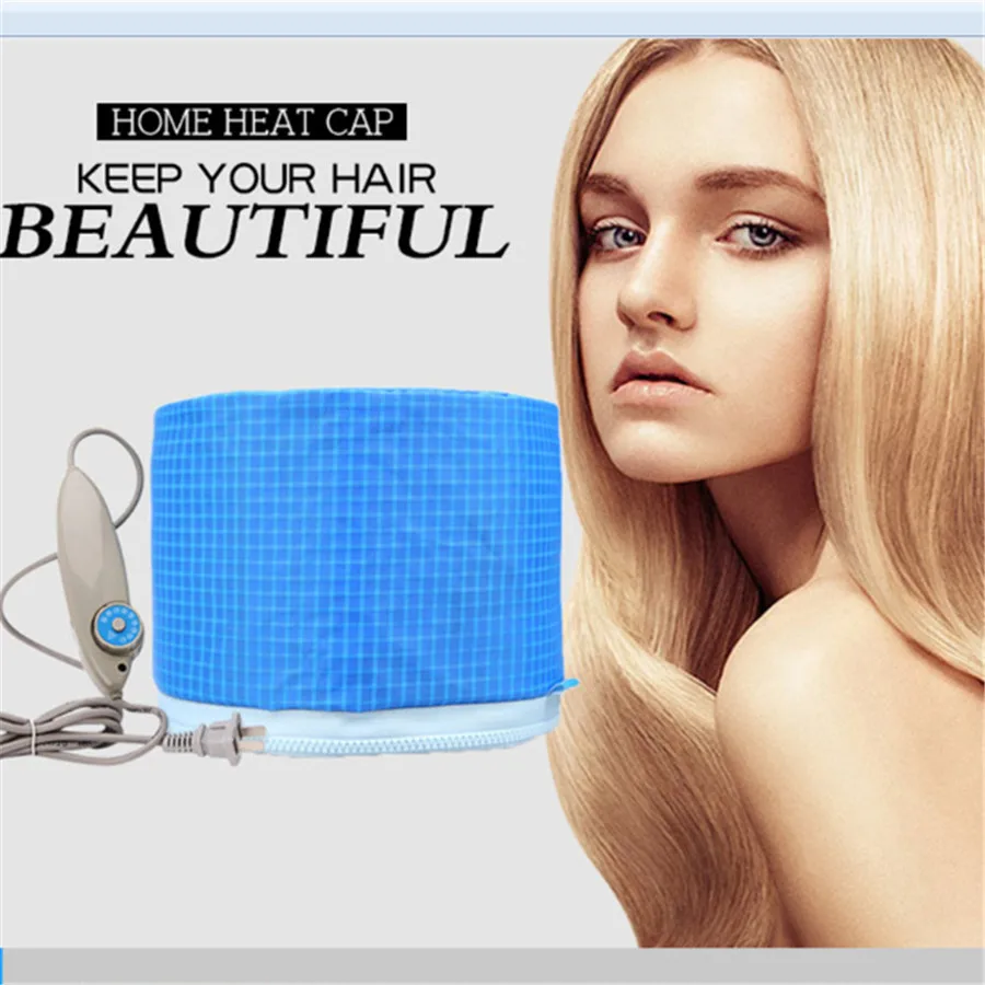 

Sky Blue Hair Mask Baking Oil Cap Electric Heating Cap Heat Power Generator Hair Care SPA Hairdressing Hair Mask Heating Tool