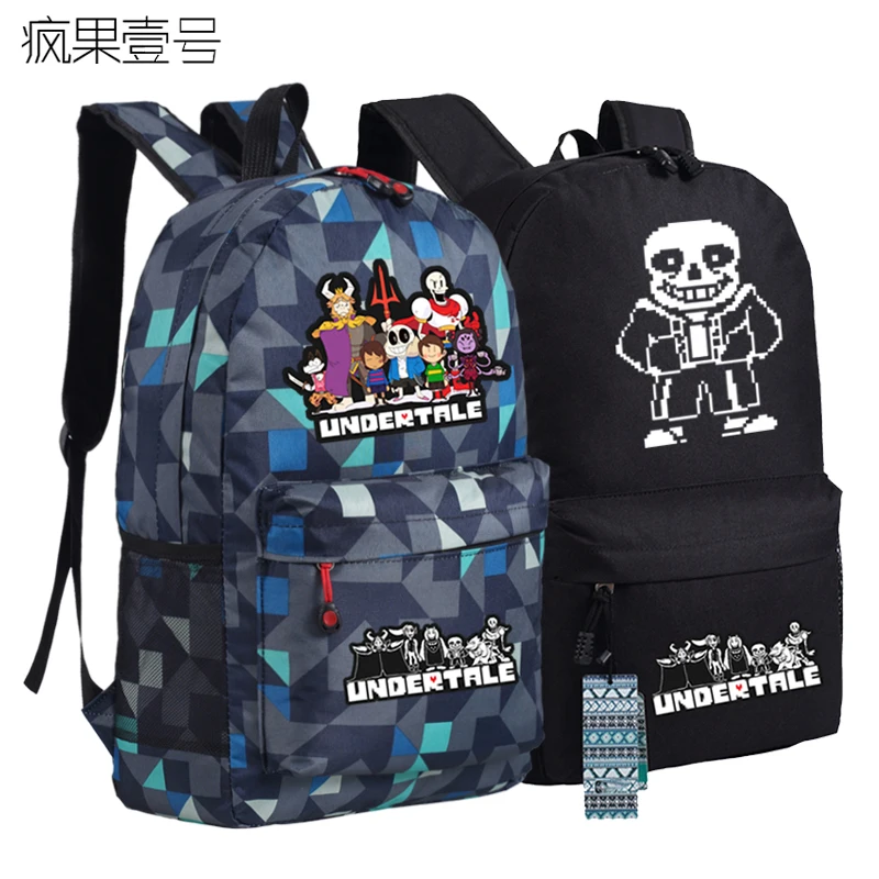 

Cartoo Game Undertale cos sans Skeleton brother printing Oxford cloth shoulderbag Game backpack College schoolbags Backpacks