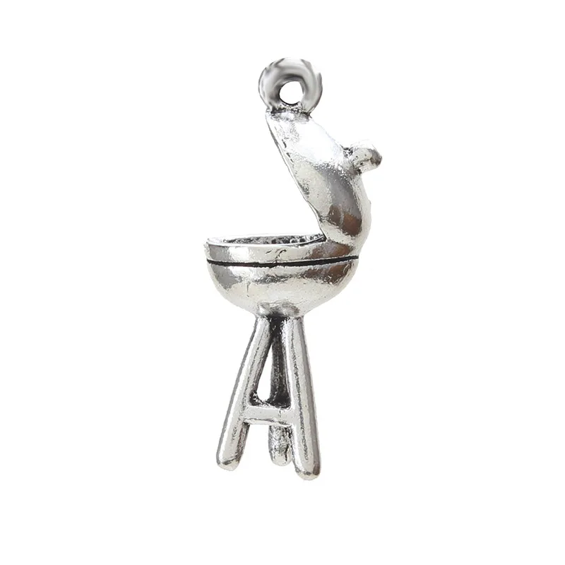 

10pcs/lot 13*27mm Charm Barbecue Pot Jewelry Accessories Necklace Bracelet Pendant Pendant