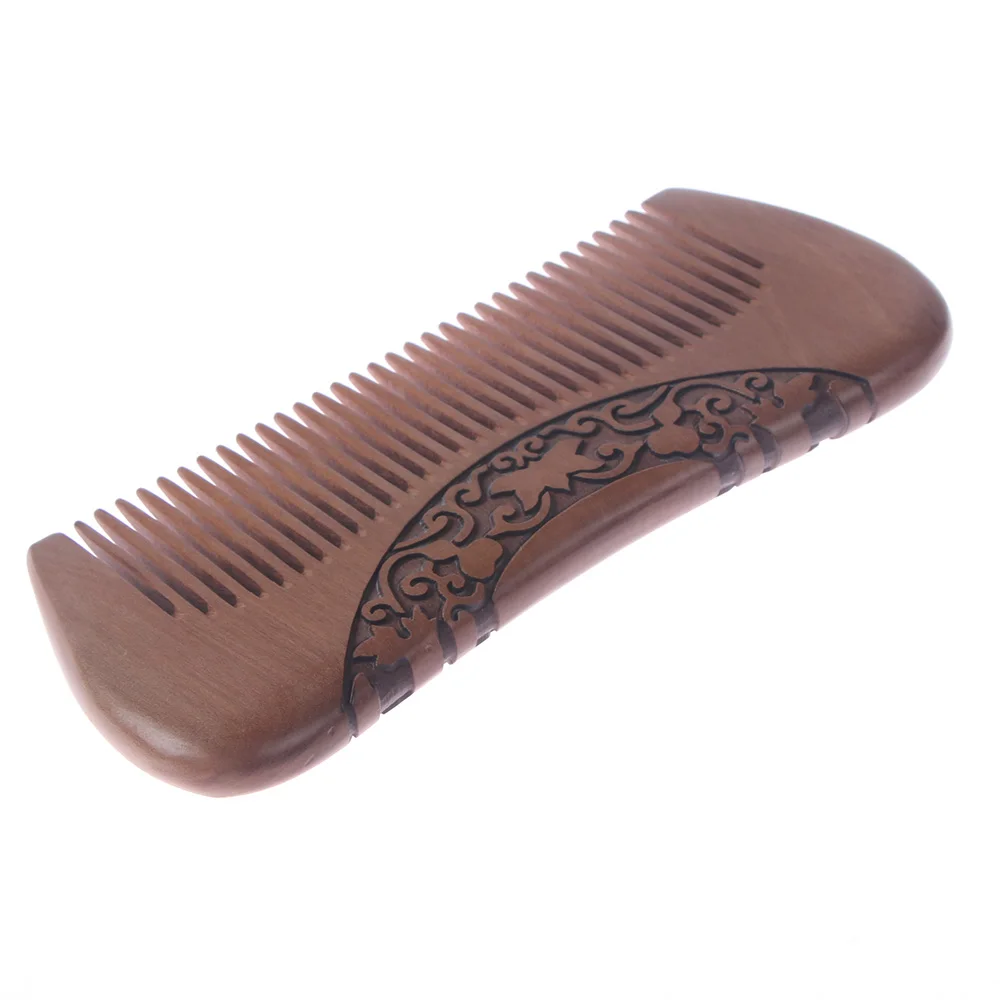 

Wooden Hair Comb Natural Wood Anti-static Carved Hair Combs Chinese Pocket Portable Sandalwood Narrow Tooth Wooden Beard Comb