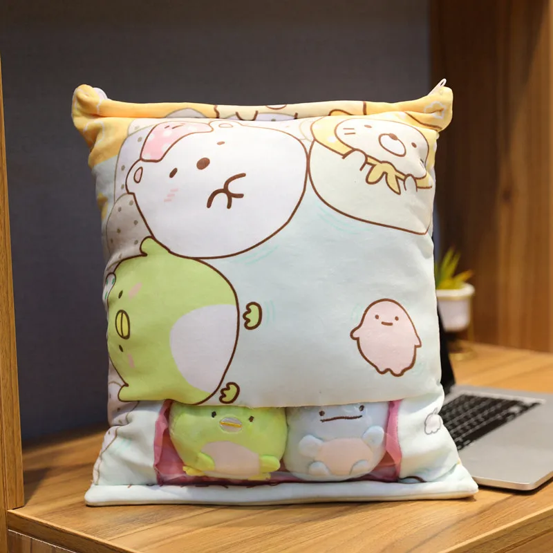 Плюшевая подушка Sumikko Gurashi, 8 шт., японская анимация, Sumikko Gurashi, мягкая подушка, уголок, био, мультяшная игрушка для детей, девочек - Цвет: 2