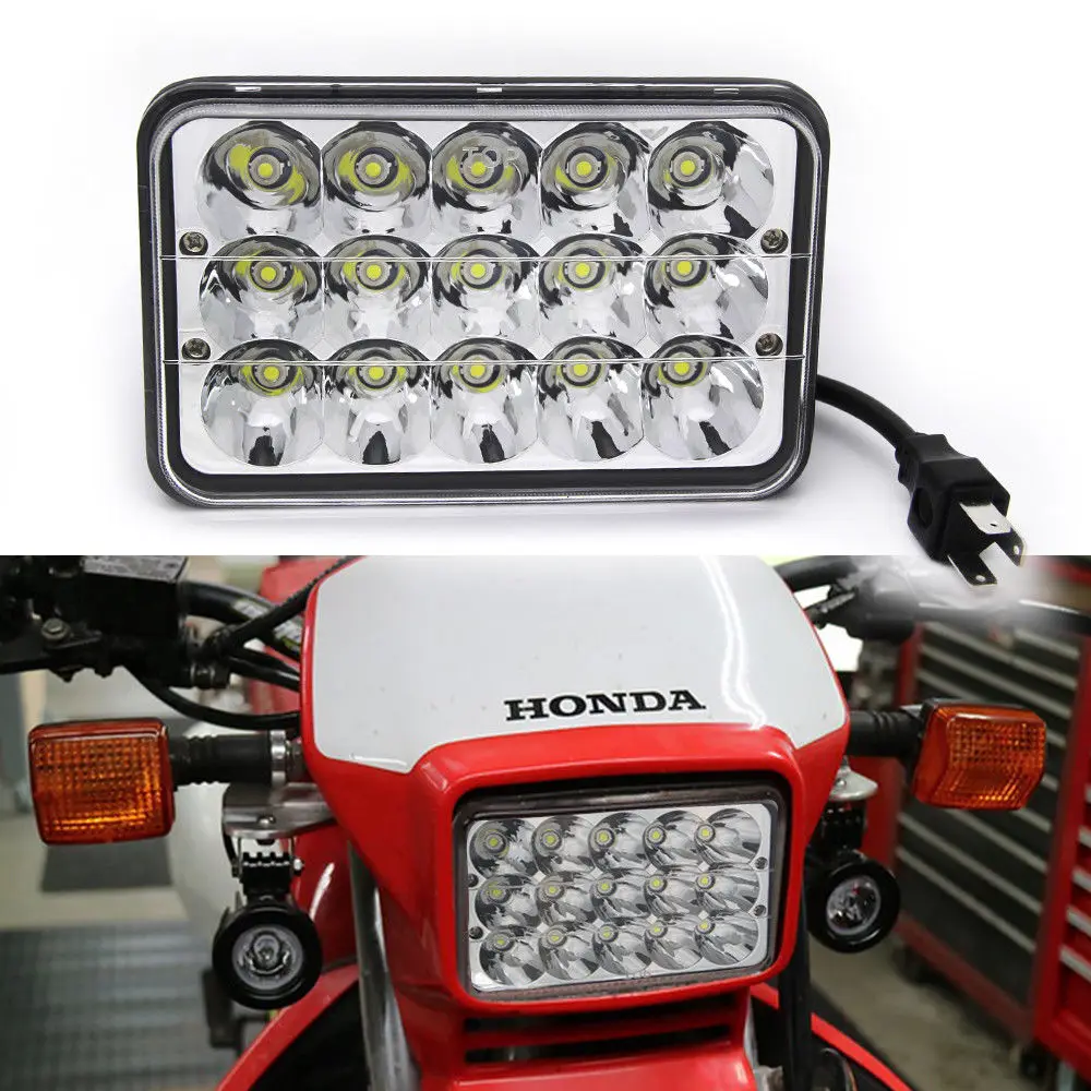 Для Honda XR250 XR400 XR650& Suzuki DRZ Замена H4651 H4652 H4656 H4666 H6545 светодиодный 4*6 квадратный светодиодный фар преобразования