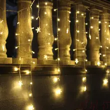 3 м* 0.6 м 120LED Star светодиод загорается свет шнура водонепроницаемый льда Бар лампы мигалкой украшения занавес фары