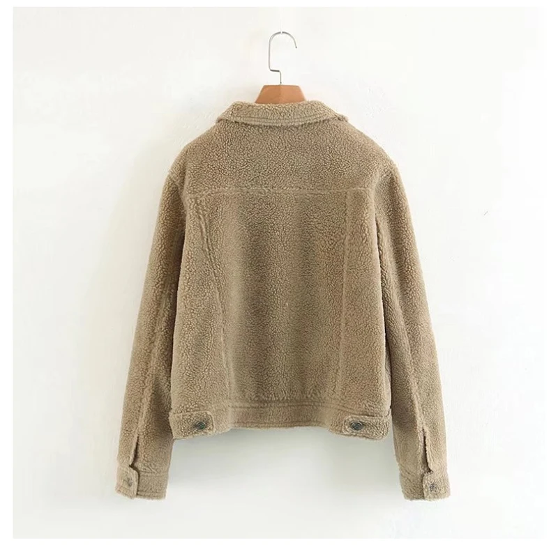 New 2018 Winter Coat Women Winter Casual Brown Long Sleeve Collar Jacket Thick Hooded Cotton Basic Women Warm Parkas D8A22 (2)