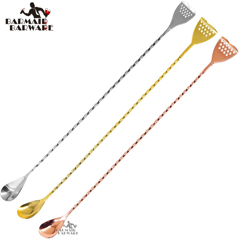 1 Piece 40cm Japanese Style Stainless Steel Bar Spoon Best Bartender