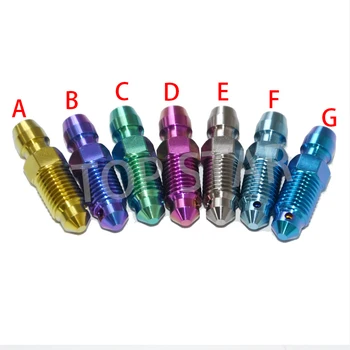 

M8 Motorcycle Calipers Tubing Ti Bolt Titanium Oil Release Motor Bike Hexagon Hollow Flange Head Ti Screws Ti Fastener 2 PCS