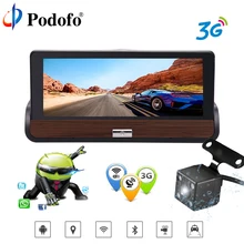 Podofo 3G 7″ Car GPS DVR Camera Android 5.0 Dash Camera Full HD 1080P Video Recorder With Rear view Camera Wifi Dual Lens