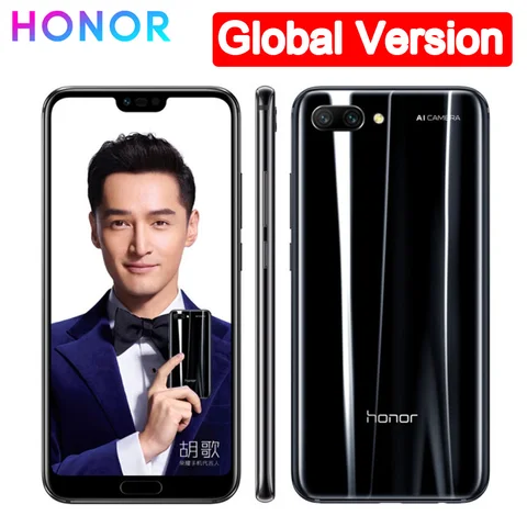 Global Version Honor LTE Mobile Phone 5 84  6GB RAM 64 128GB ROM Kirin 970 Octa Core NFC SuperCharge Dual SIM Smart Phone