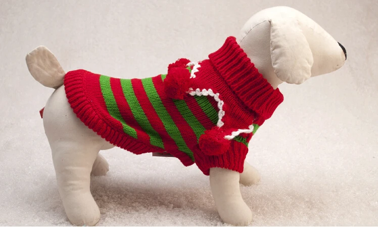Новогодний для домашних собак свитер Одежда для собаки для рождественского праздника плюшевый свитер со щенком одежда
