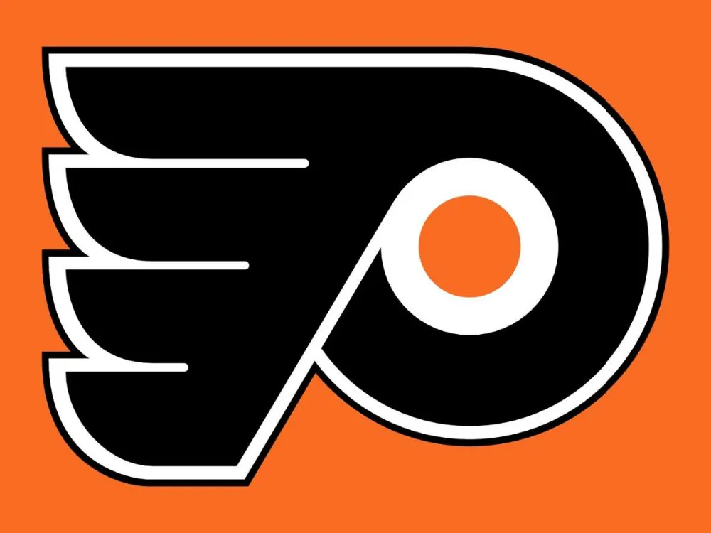 large pure logo flag with orange background philadelphia flyers flag flyers logo large