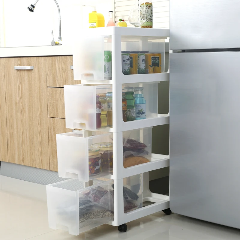 Горячая 20 см Ширина шкаф для хранения кухонный пластиковый ящик коллекция стеллаж кухонные органайзеры одежда для мелочей Экологически чистая