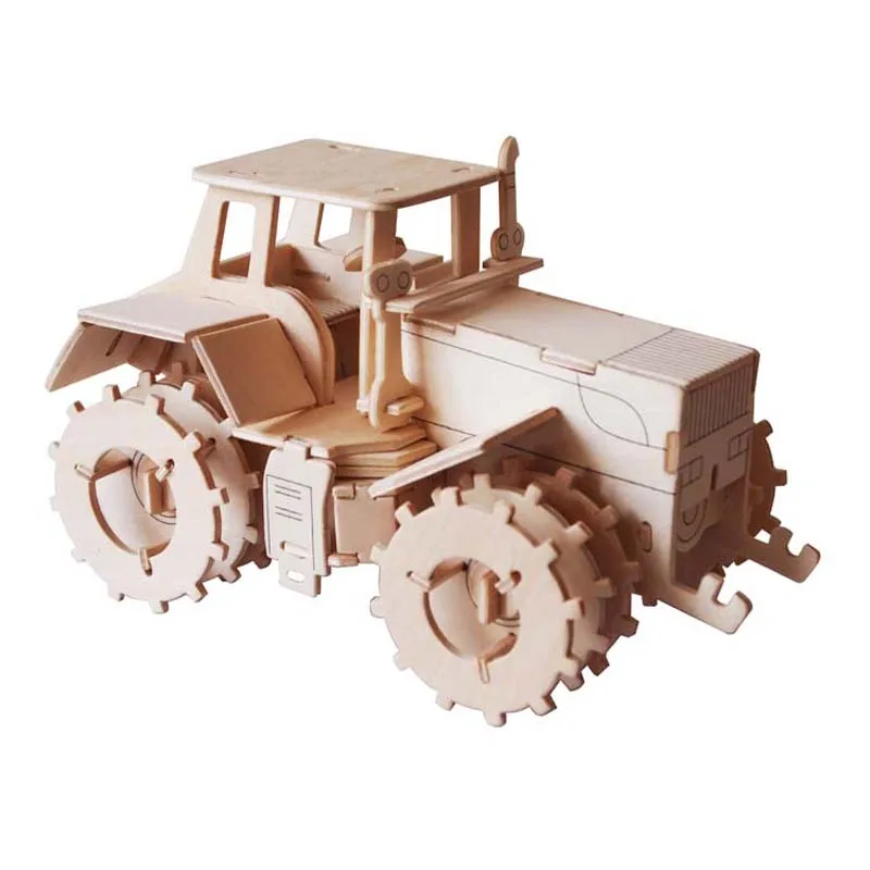 tractor de madera para niños