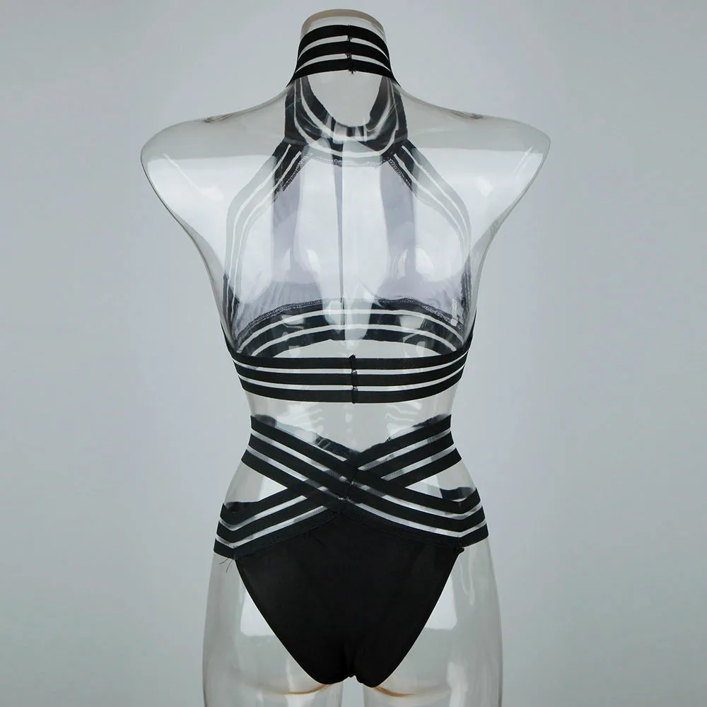 Женский боди, свободный стиль, модный латексный однотонный комплект, пуш-ап бюстгальтер, купальный костюм, пляжная одежда, mar11