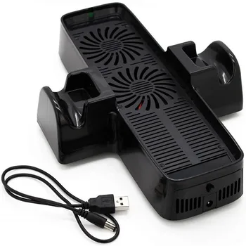 Console Ventola di Raffreddamento, 3-in-1 Stazione di Regolatore di Carica Stand di Raffreddamento con USB Cavo di Ricarica per Microsoft Xbox 360 Slim 360 S