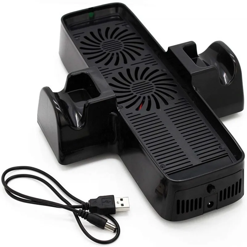 Console Ventilador com Usb Cabo de Carregamento Controlador Carregador Stand Estação Cooler para Microsoft Xbox 360 Slim 360 s em 1