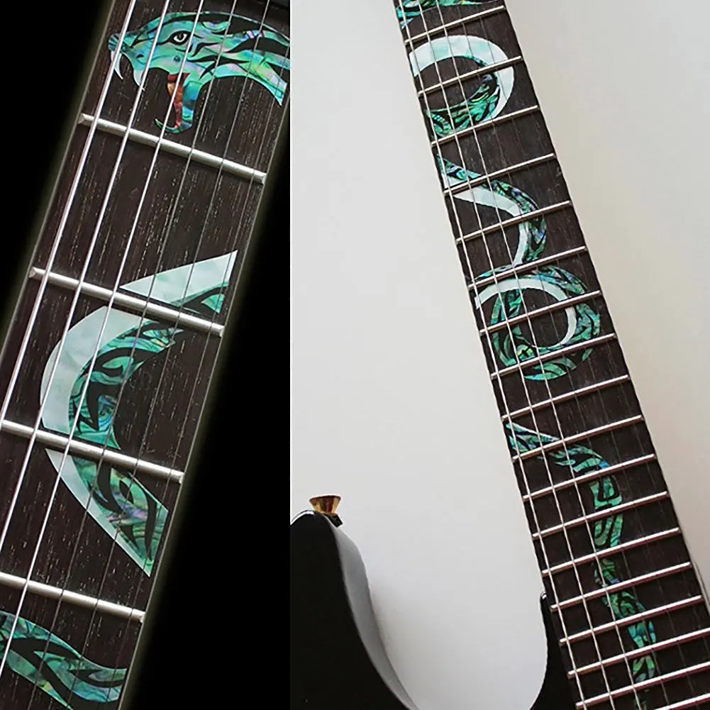Маркеры Fretboard с инкрустацией наклейки для гитары скрученная змея|decal for guitar|for