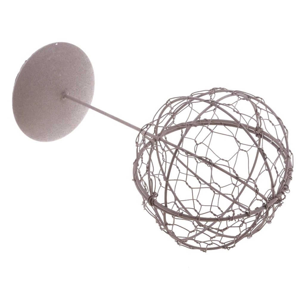 Rustic Iron Frame With Stand Ball Shape Succulent Pot Free Standing Pot 28cm