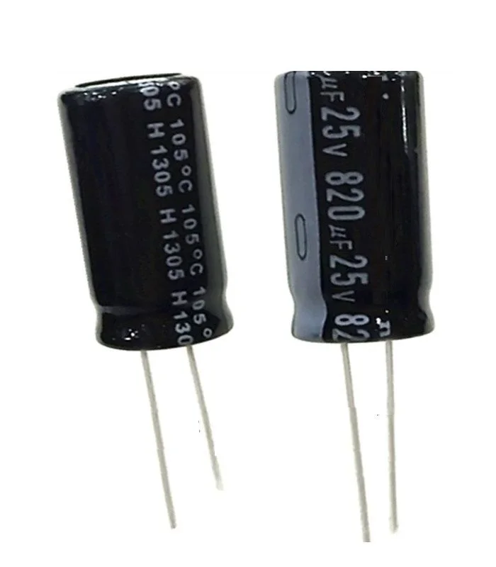

5 pcs 820uF 25V 105C Radial Electrolytic Capacitor 10mm*20mm