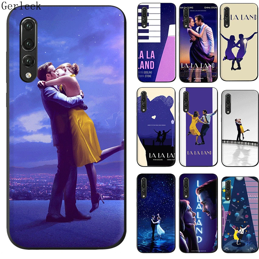 Черный мягкий Уретановый Термопластик (tpu) кино-ла Ленд чехол для Huawei P8 P9 P10 Lite P20