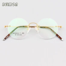 Belmon титановая оправа для очков для мужчин и женщин без оправы винтажные круглые очки для работы за компьютером оптические очки с бесцветными линзами рамка RS2222