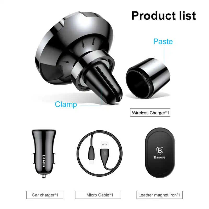 Baseus Car Magnetic Qi Wireless Charger For iPhone X 8 Samsung Note 8 S8 S7 Fast Wireless Charging Car Mount Phone Holder Stand Baseus Car Magnetic Qi Wireless Charger For iPhone X 8 Samsung Note 8 S8 S7 Fast Wireless Charging Car Mount Phone Holder Stand