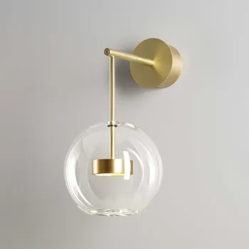 

Modern Vintage Loft Globe Glass Double Heads Wall Light Retro Glass Ball Wall Lamp Country Style E27 Edison Sconce Lamp Fixtures