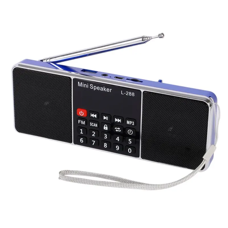 L 288 мини FM радио цифровой Портативный динамики MP3 плеер ресивер стерео