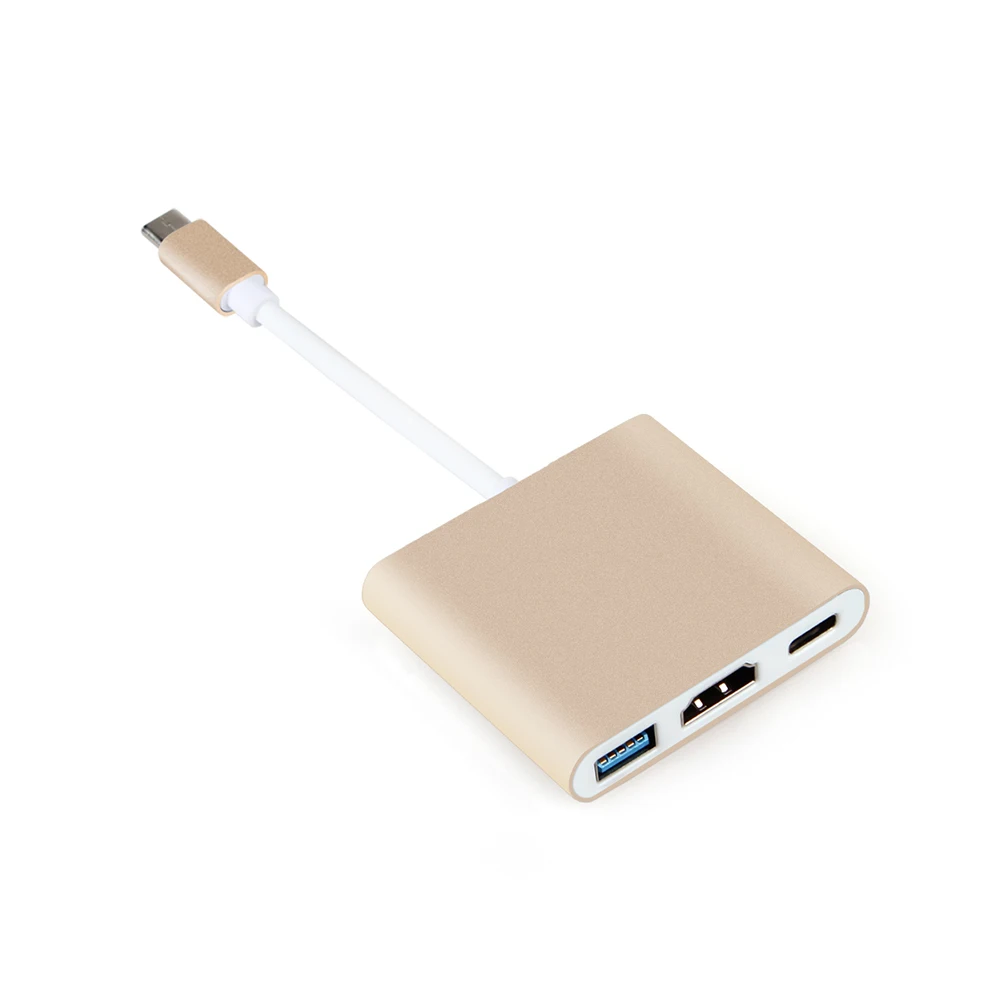 Многопортовый адаптер USB 3,1 порт в 1 USB 3,0 порты+ концентратор HDMI+ зарядное устройство типа C Conventor для нового MacBook Pro 13 15/retina 12