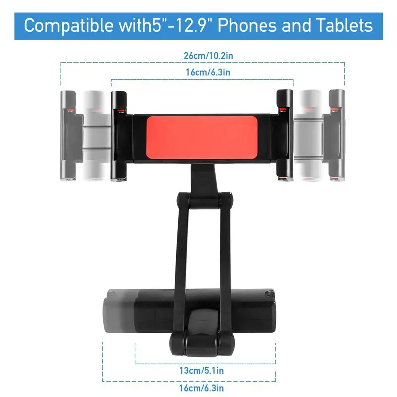 Car Headrest Tablet Mount Universal Backseat Tablet HolderCompatible with iPad Pro/Air/MiniKindle F