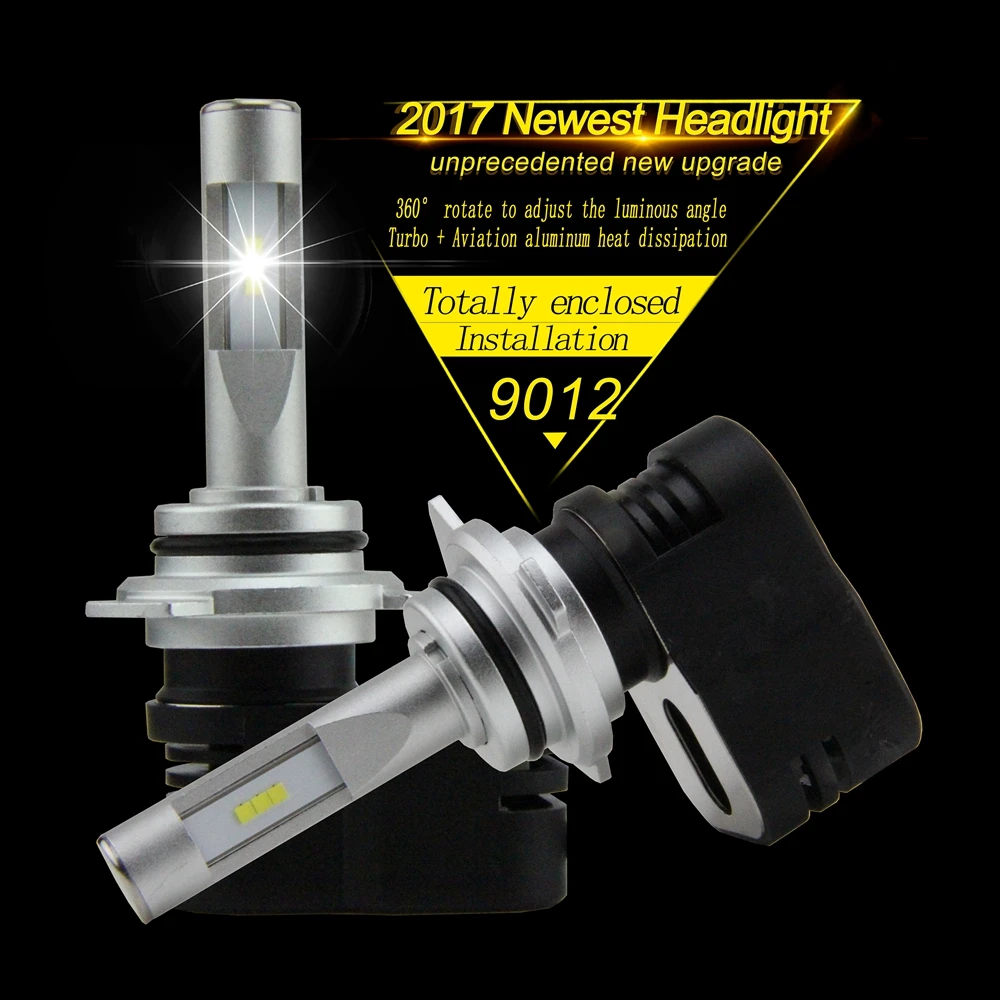 

Newest Car Headlight 9012 Hir2 6000K Pure White Auto Bulbs 60w 9600lm Turo Headlamp Conversion Kit H1 H7 H7 D1S D2S D3S D4S