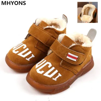 

2018 new girls snow boots children's cotton shoes children's winter boots fashion plush waterproof thick bottom baby cute boots