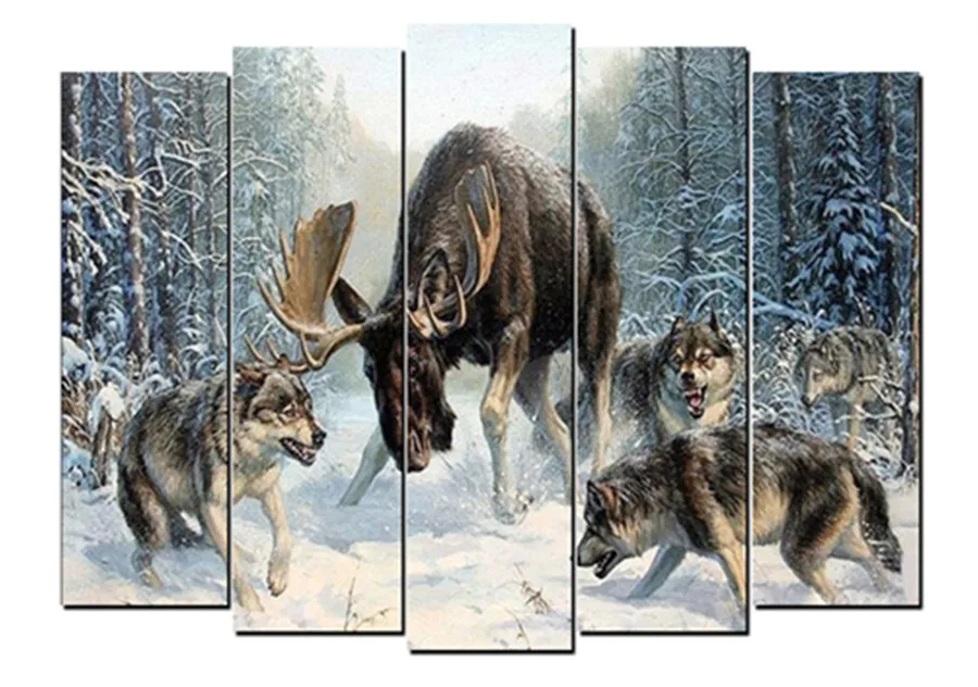 5 шт. алмазная 5D картина сделай сам|diamond embroidery cross stitch|painting wolfdiamond painting wolf |
