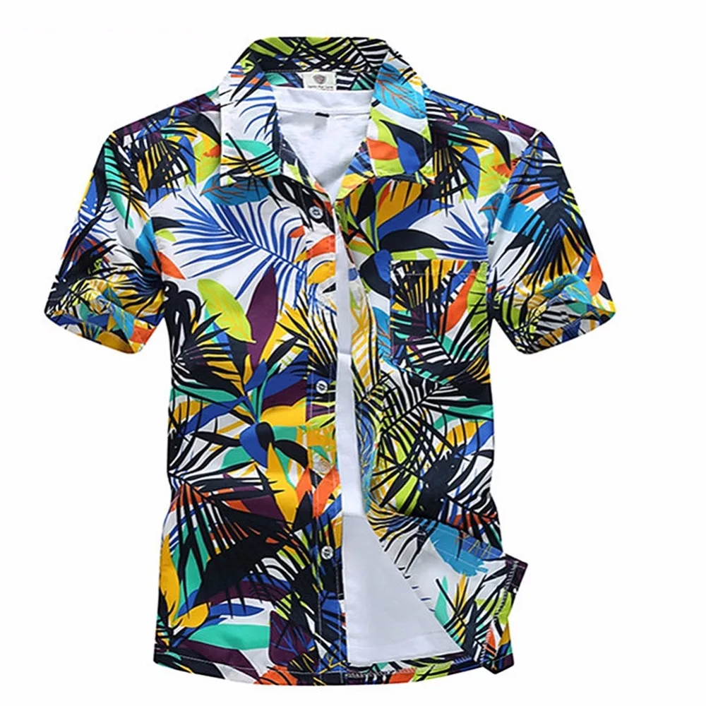 Mens Hawaiian Shirt Male Casual camisa masculina Printed