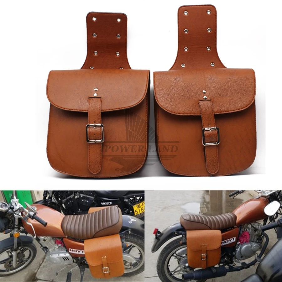 Motor Brown PU Saddle Swingarm Side Bag for Harley XL Sportster Triumph Bobber Motor Brown PU Saddle Swingarm Side Bag for Harley XL Sportster Triumph Bobber