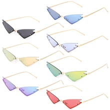 Летние солнцезащитные очки «кошачий глаз» Винтаж модные оправы треугольные солнечные очки UV400 очки