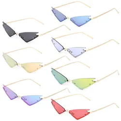 2018 Лето кошачий глаз солнцезащитные очки Винтаж модные оправы треугольные солнечные очки UV400 очки
