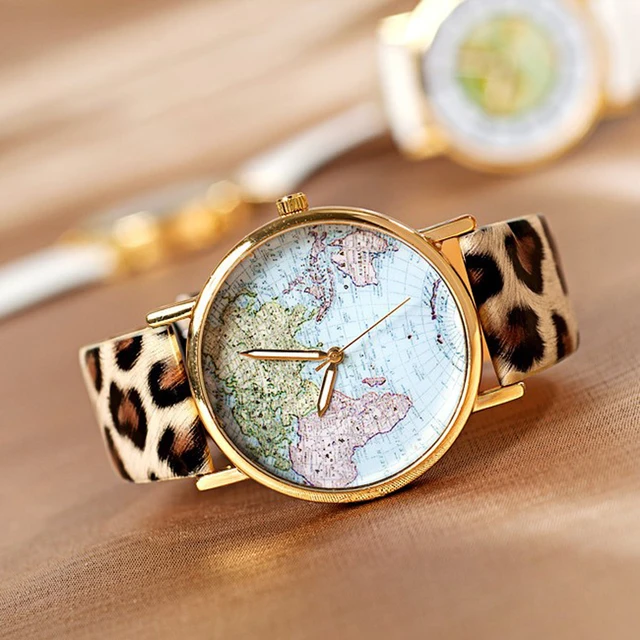 relogios feminino Hot Sale Retro World Map Watch Fashion Leather Alloy Women Leo relogios feminino Hot Sale Retro World Map Watch Fashion Leather Alloy Women Leo