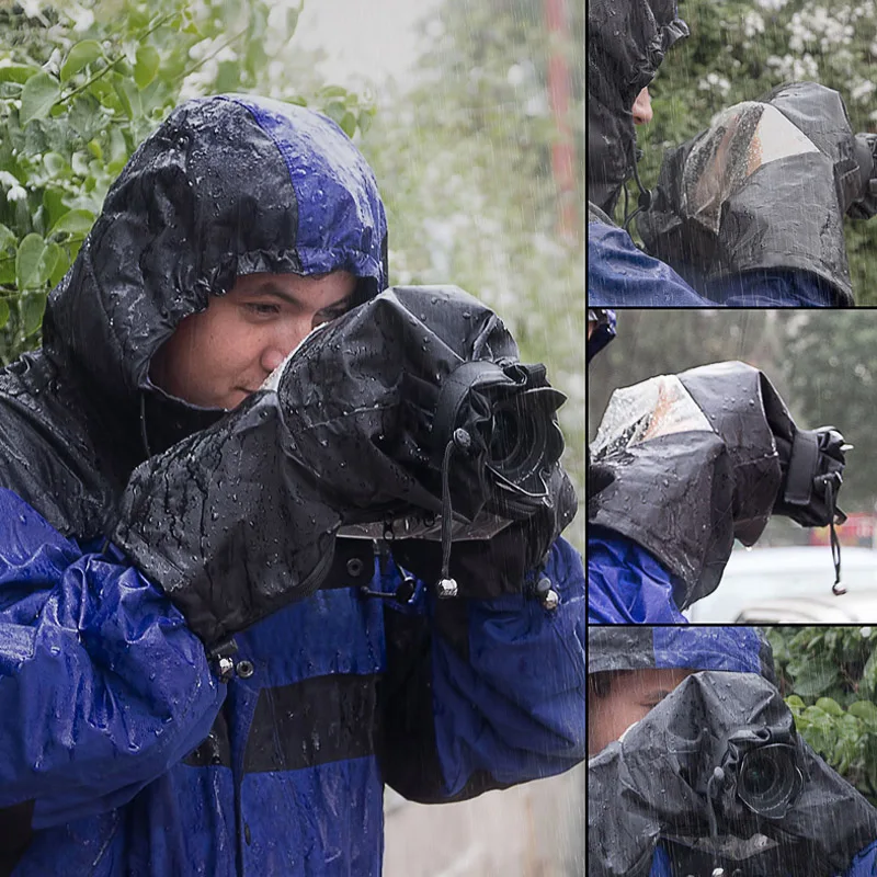 

Roadfisher Waterproof Rainproof Dustproof DSLR Camera Photography Rain Cover Raincover Sleeve Coat For Canon 5D Nikon Sony Lens