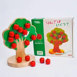 [Топ] DIY дерево магнитная яблоня Конструкторы модель деревянные Необычные игрушки раннего развития ребенка узнать и расти математическая