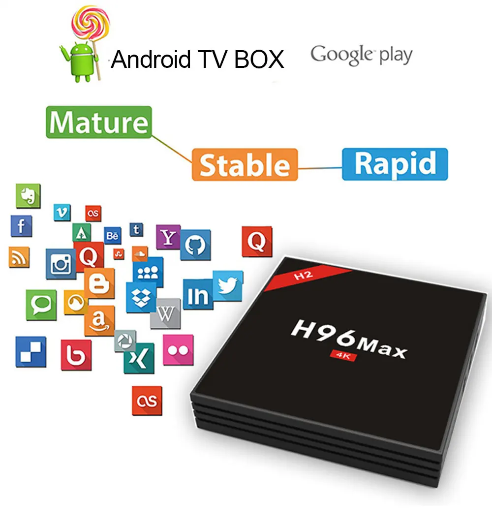 Smart Android tv Box 4 ГБ 32 ГБ Smart tv Rockchip RK3328 USB3.0 H.265 4 к Google jugar Netflix reproductor de medios