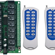 1000 м дальность DC12V 16CH радио Управление; RF Беспроводной дистанционного Управление переключатель Системы, 315/433 МГц, 2* передатчик+ 1* приемник
