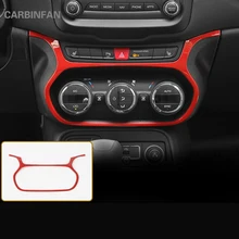 Интерьер автомобиля центральной консоли переключатель кондиционер крышка отделка наклейки для украшения джип Ренегат автомобилей Стайлинг C513