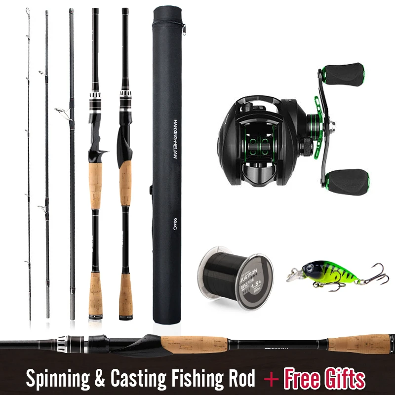 

Ultra Light Fishing Rod 1.8/ 2.1/2.4/2.7/3.0M 4 Section M Power Carbon Fiber Spinning/Casting Travel Rod 10-30g Fishing Tackle