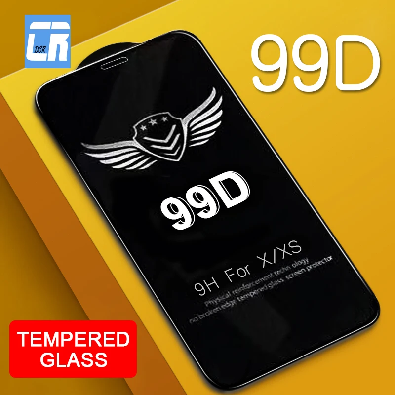 99D защитное стекло с изогнутыми краями для iPhone X 8 7 6S Plus закаленное XS MAX XR Защитная