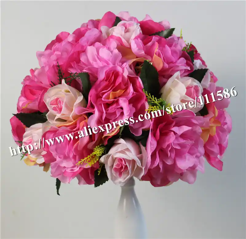 SPR 10pcs/лот Свадебный дорожный свинец Искусственный Настольный цветок центр
