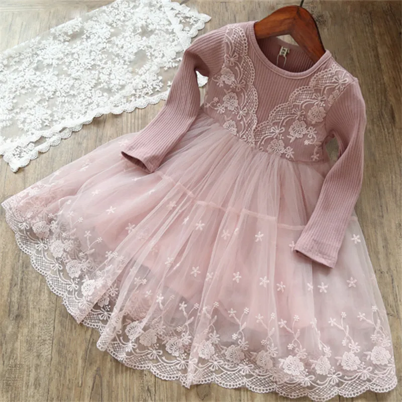 Розовая Одежда для девочек; милые детские платья; детская повседневная одежда для От 3 до 7 лет девочек; платье принцессы для свадебной вечеринки
