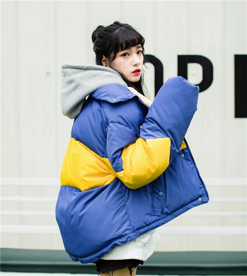 Мода 2017 г. зимние Для женщин Jacke свободные Женская куртка-парка Короткое пальто