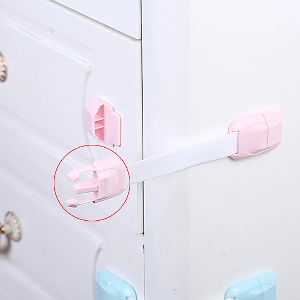 

4Pcs/lot Baby Safety Protector Child Cabinet locking Plastic Lock Protection of Children Locking From Doors Drawers 529